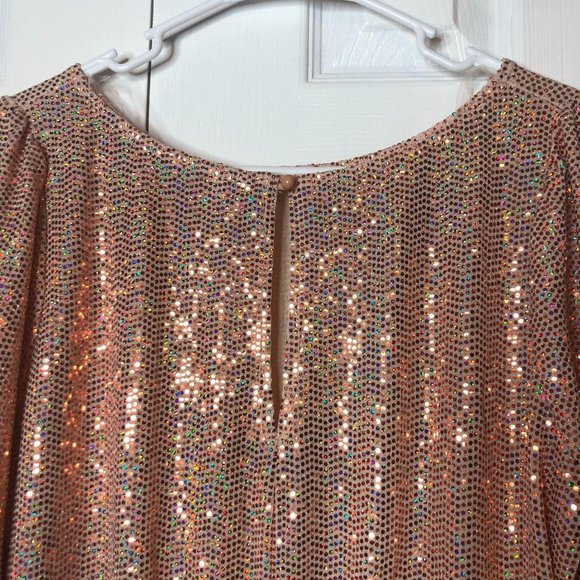 Good Time USA Champagne Sparkle Dress 2x - Picture 10 of 10